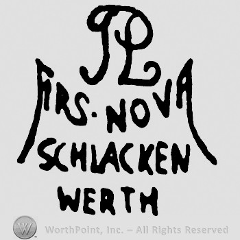 Letters PL on top;TRS NOVA SCHLACKEN WERTH written below.