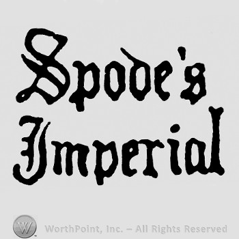 Spode's Imperial written.
