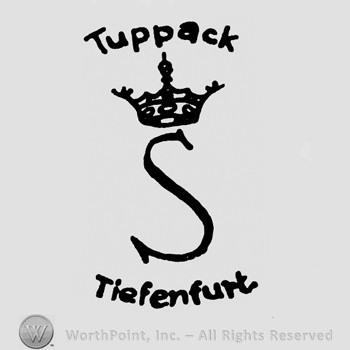 Letter S with a crown on top;Tuppak written above;Tienfurt below.