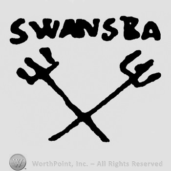 Two crossed tridents and word Swansea on top.
