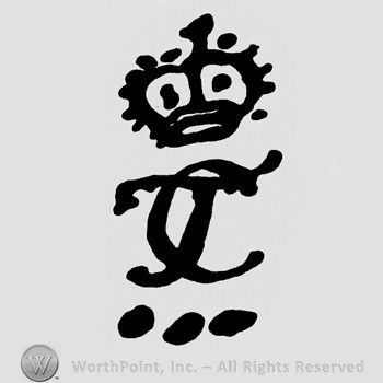 Three dots,monogram of letters TC and a crown with cross on top.