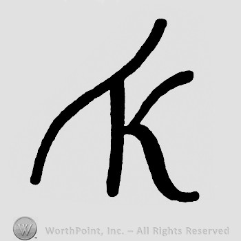 Monogram of letters TK.