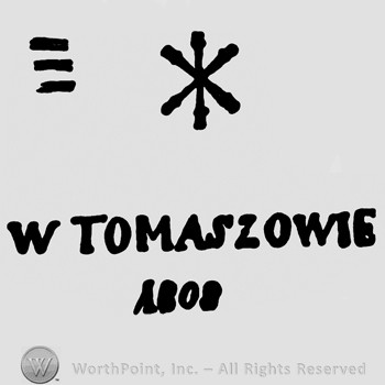 Asterisk on top;W Tomaszowie 1808 below.