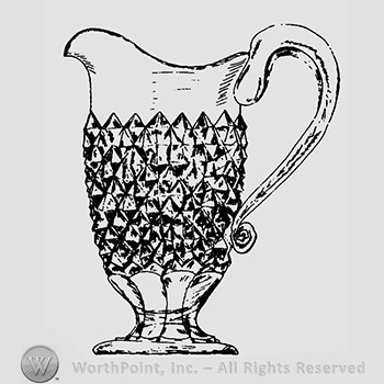 Glass pitcher pattern : Sawtooth.