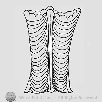 Carnival Glass Pattern : Northwood's Drapery.
