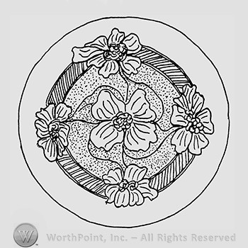 Carnival Glass Pattern : Apple Blossoms.
