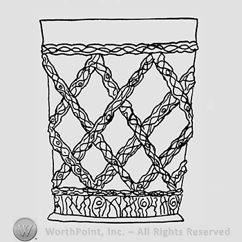 Carnival Glass Pattern : Grapevine Lattice.