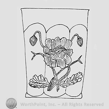 Carnival Glass Pattern : Oriental Poppy.