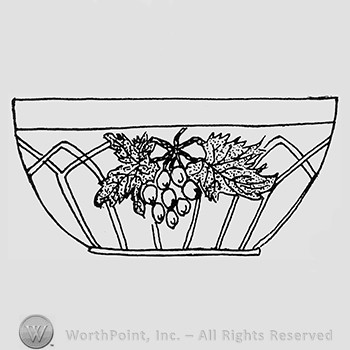 Carnival Glass Pattern : Grape and Gothic Arches.