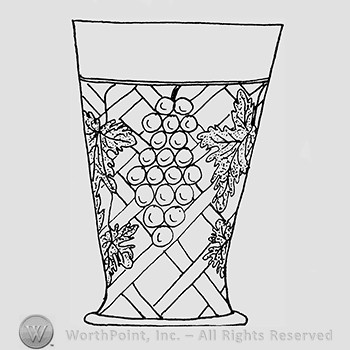Carnival Glass Pattern : Grape Arbor.