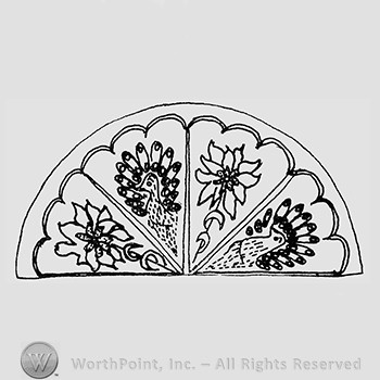 Carnival Glass Pattern : Peacock and Dahlia.