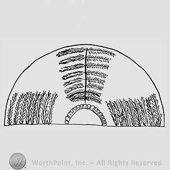 Carnival Glass Pattern : Fern Panels.