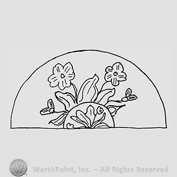 Carnival Glass Pattern : Single Flower.