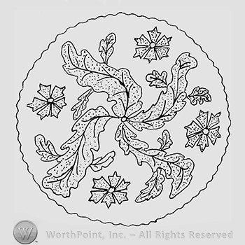 Carnival Glass Pattern : Whirling Leaves.