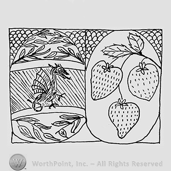 Carnival Glass Pattern : Dragon and Berry.