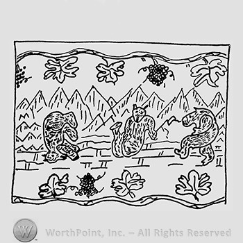 Carnival Glass Pattern : Frolicking Bears.