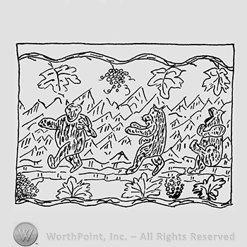 Carnival Glass Pattern : Frolicking Bears.
