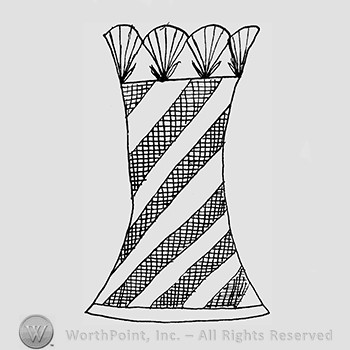 Carnival Glass Pattern : Spiralled Diamond Point.