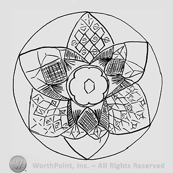 Carnival Glass Pattern : Fine-Cut Flower.