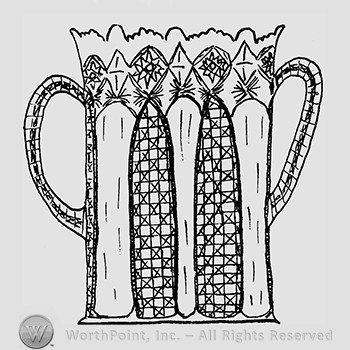 Carnival Glass Pattern : Hobstar Band.