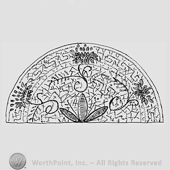 Carnival Glass Pattern : Embroidered Mums.