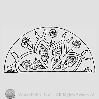 Carnival Glass Pattern : Wishbones and Spades.