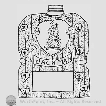 Carnival Glass Pattern : Jackman Whiskey.