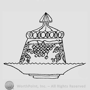 Carnival Glass Pattern : Covered Butter.