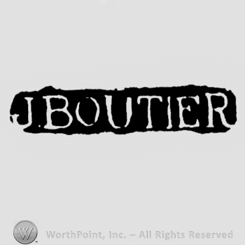 The name J Boutier written with uppercase letters