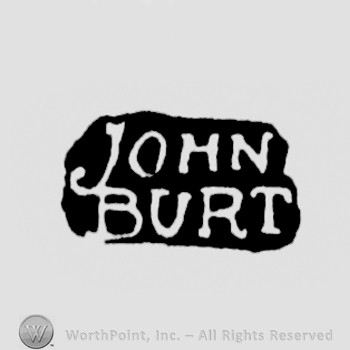 The name John Burt written on two rows, with uppercase letters