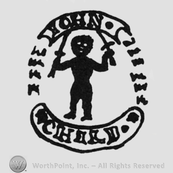a soldier holding two guns, label above "IOHN", under "CHILD"