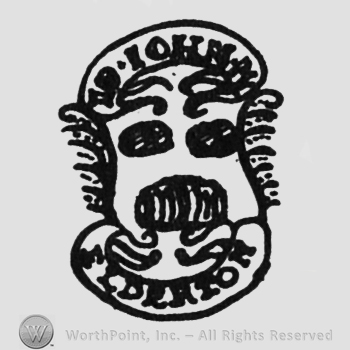 a mask, label above IOHN, label under ELDERTON