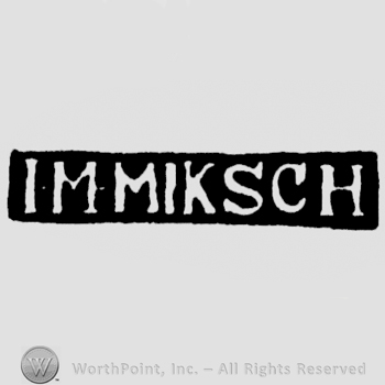 The name I.M. Miksch written with uppercase letters