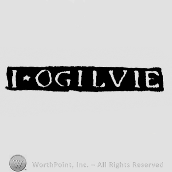 The name I Ogilvie written with uppercase letters