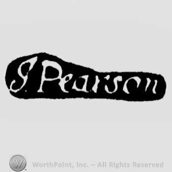 The name J. Pearson written with lowercase letters