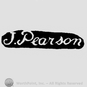 The name J. Pearson handwritten with lowercase letters, leaned to the right