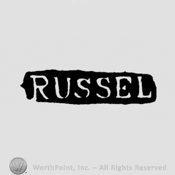 The name Russel written with uppercase letters