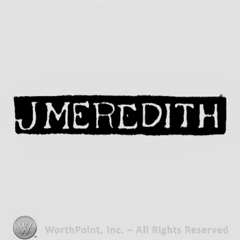 The name j. Meredith written with uppercase letters