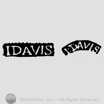 The name I Davis written with uppercase letters, either straight or waved, like an arch