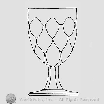 Warman's Pattern Glass Almond Thumbprint.