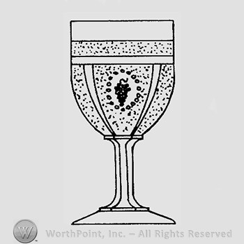 Warman's Pattern Glass Beaded Grape Medallion.
