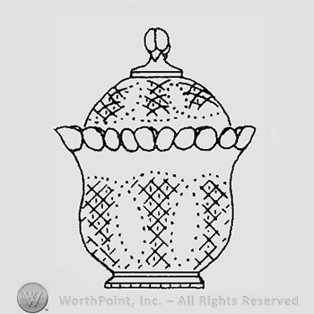 Mark with Warman's Pattern Glass Beaded Loop. | #274690