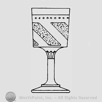 Warman's Pattern Glass Clear Diagonal Band.