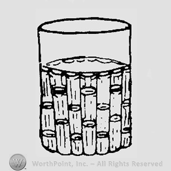 Warman's Pattern Glass Cut Log.