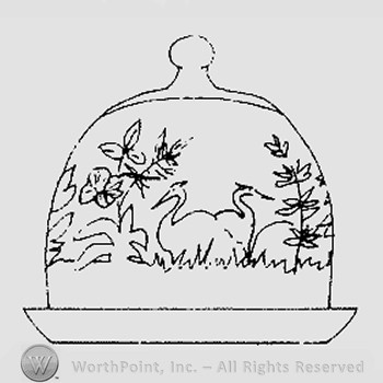 Warman's Pattern Glass Flamingo Habitat.