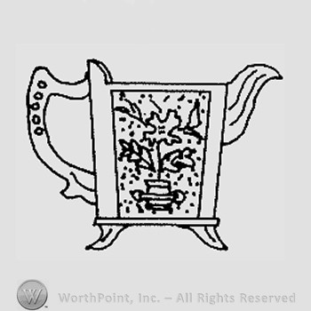 Warman's Pattern Glass Flower Pot.