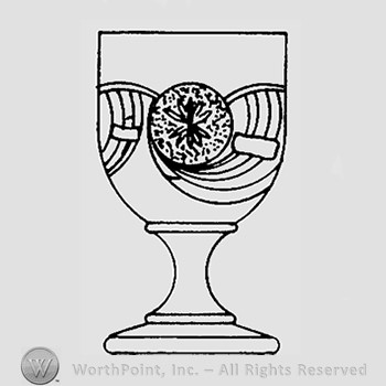 Warman's Pattern Glass Frosted Circle.
