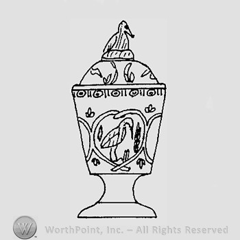 Warman's Pattern Glass Frosted Stork.