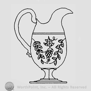 Warman's Pattern Glass Grape And Festoon With Stippled Leaf.