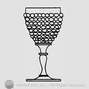 Warman's Pattern Glass Hobbnail Pointed.